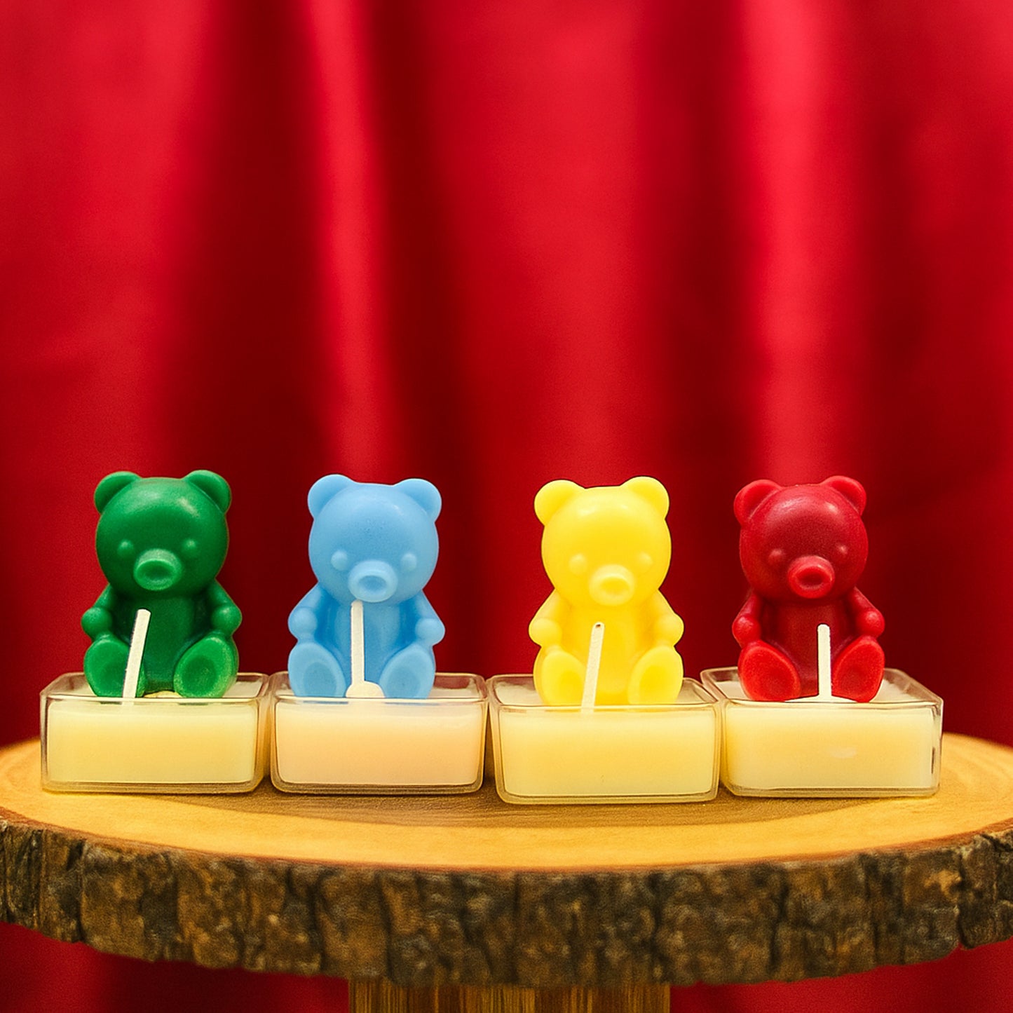 Teddy T-Light Candle Set of 4