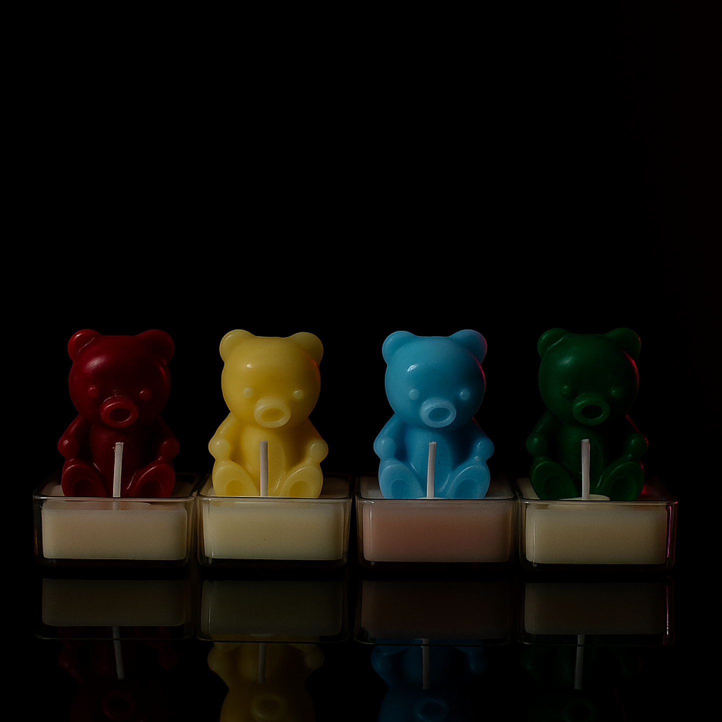 Teddy T-Light Candle Set of 4