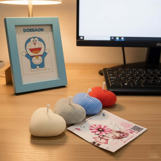 Honeycomb Heart Candle (Set of 4)