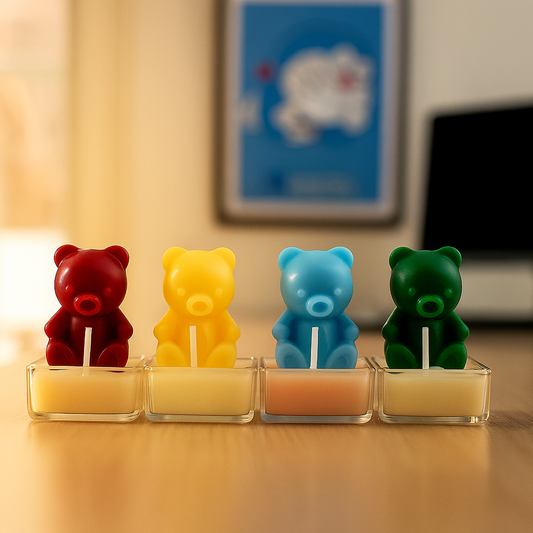 Teddy T-Light Candle Set of 4