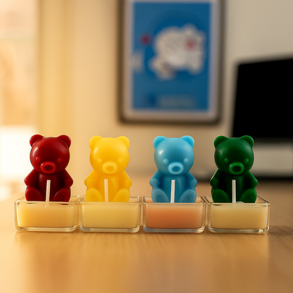 Teddy T-Light Candle Set of 4