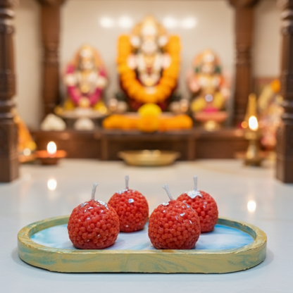 laddu Candle Set of 4