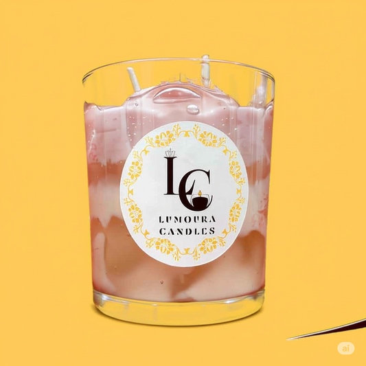 Iced Coffee Latte Glass Candle