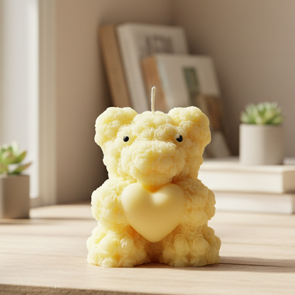 Rose Teddy Candle