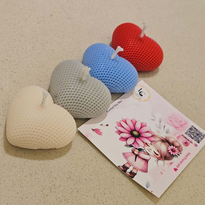 Honeycomb Heart Candle (Set of 4)
